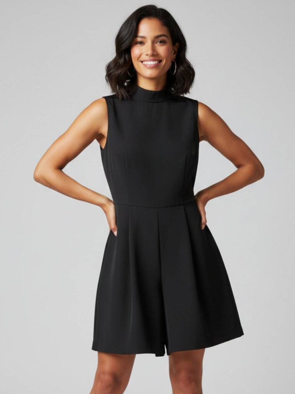 Adrianna Papell Peplum Romper Black Size 14 NWOT Dressy Occasion Partywear
